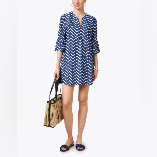 Euc Jude Connally Kerry Chevron Print Dress